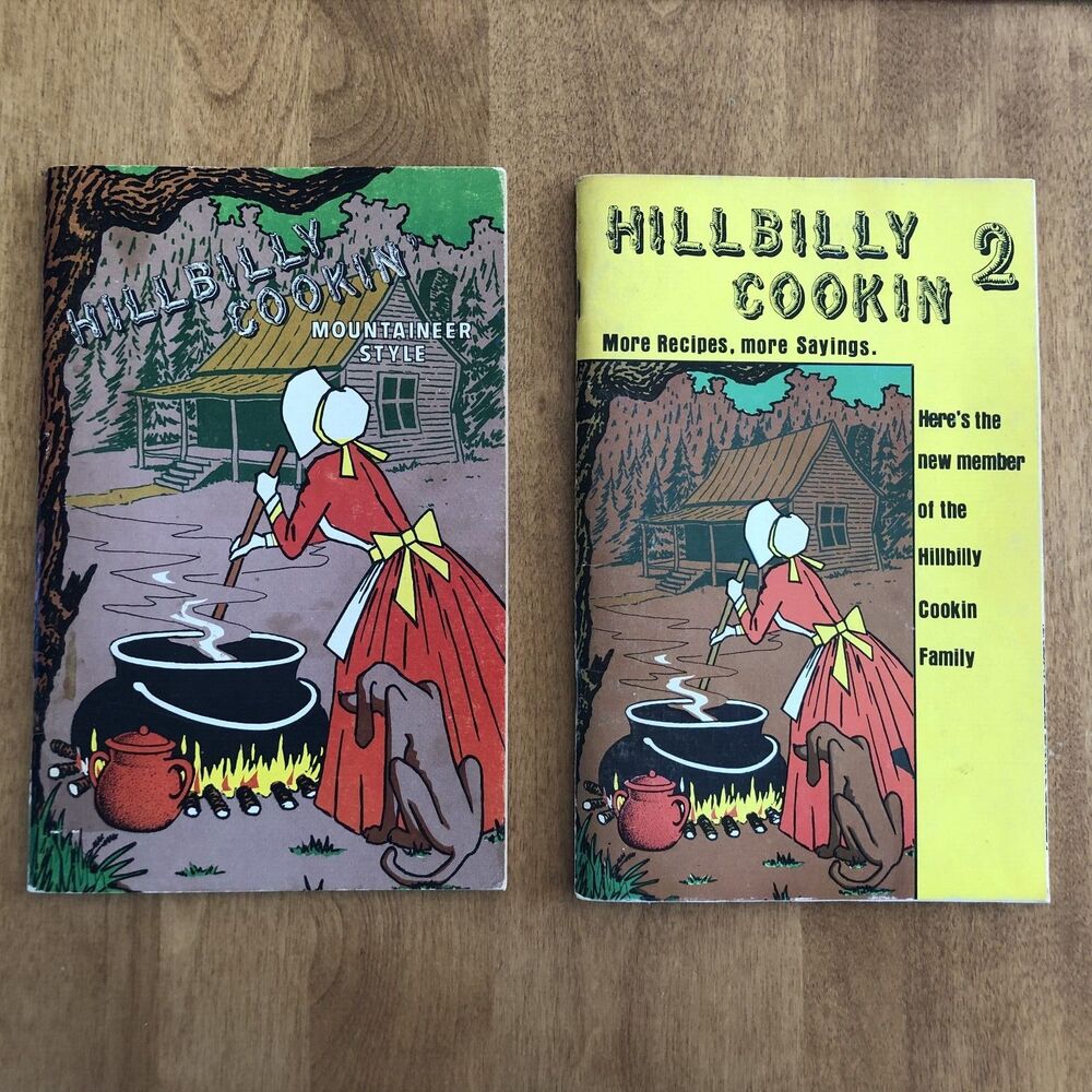 Hillbilly Cookin Mountaineer Style & Hillbilly Cookin 2 PB VG 1968 1972 Lot of 2